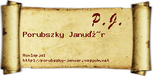 Porubszky Január névjegykártya